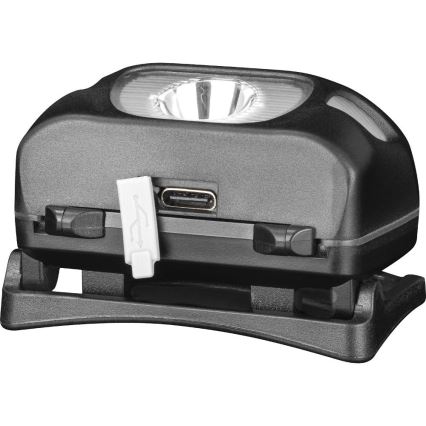 LED punjiva čelovka LED/3W/1200 mAh IP44 crna