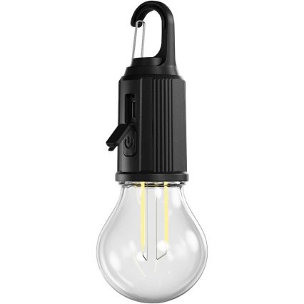 Retlux - LED punjiva svjetiljka s prigušivanjem LED/0,3W/USB 400 mAh IP44 crna