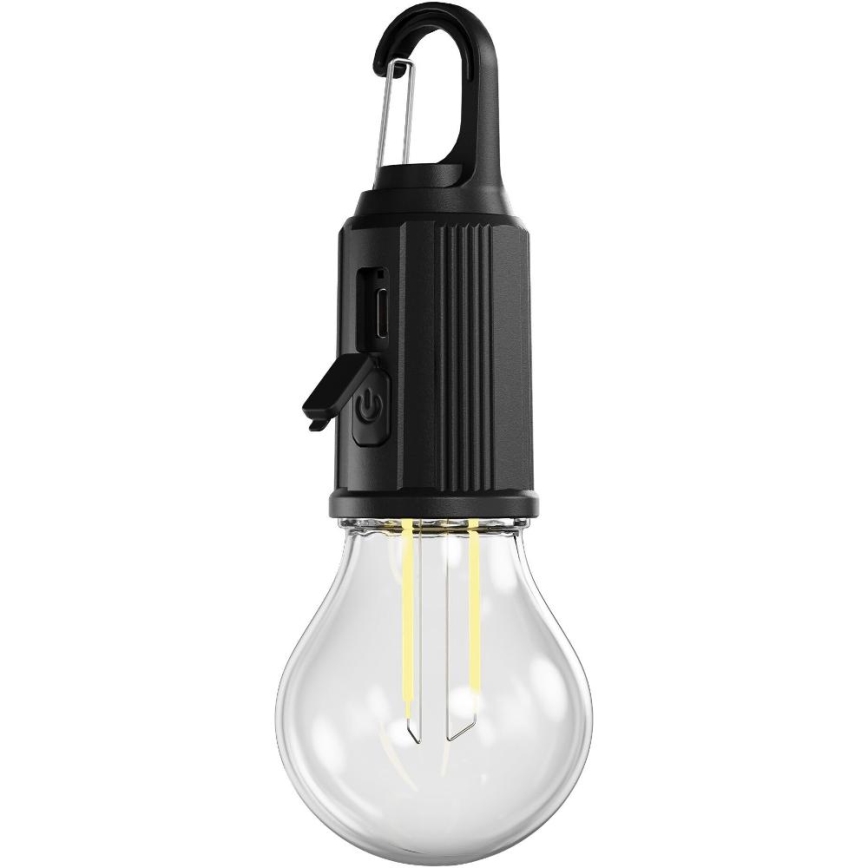 Retlux - LED punjiva svjetiljka s prigušivanjem LED/0,3W/USB 400 mAh IP44 crna