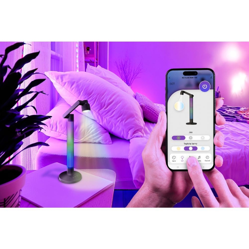LED RGBW Prigušiva stolna lampa LED/10W/5V 2700-6000K Wi-Fi Tuya + daljinski upravljač