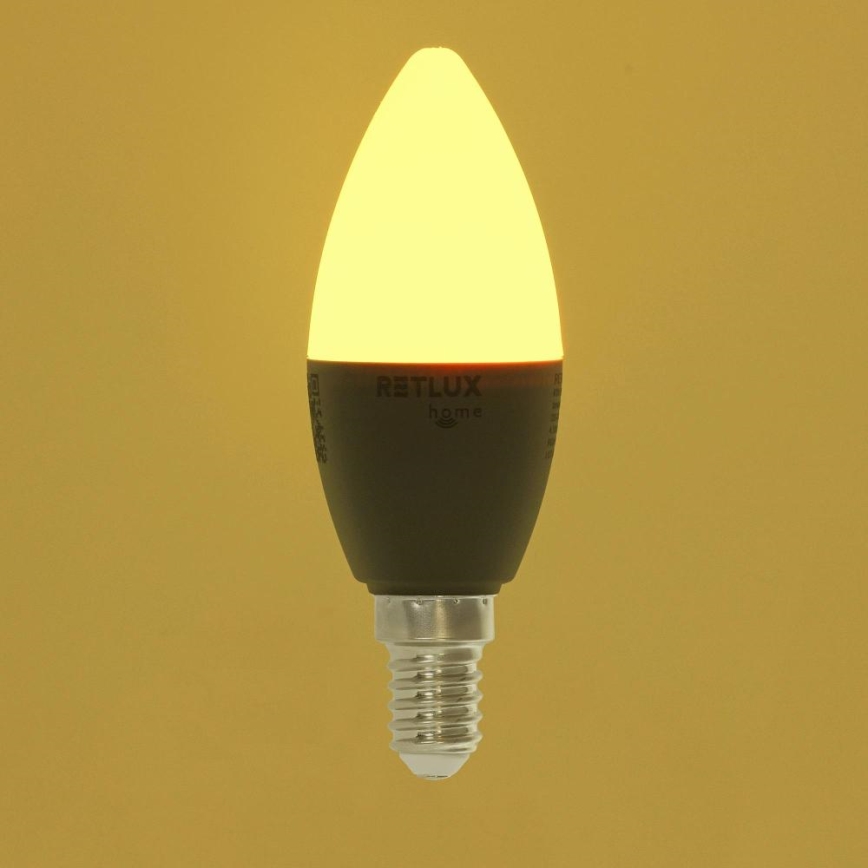 LED RGBW Prigušiva žarulja C37 E14/4,5W/230V 2700-6500K Wi-Fi Tuya