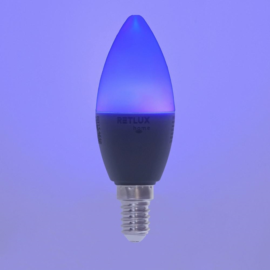 LED RGBW Prigušiva žarulja C37 E14/4,5W/230V 2700-6500K Wi-Fi Tuya
