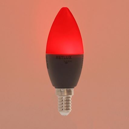 LED RGBW Prigušiva žarulja C37 E14/4,5W/230V 2700-6500K Wi-Fi Tuya