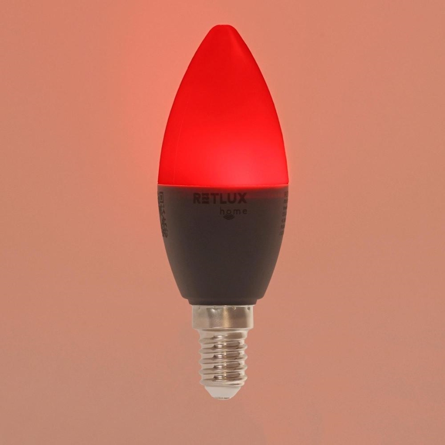 LED RGBW Prigušiva žarulja C37 E14/4,5W/230V 2700-6500K Wi-Fi Tuya