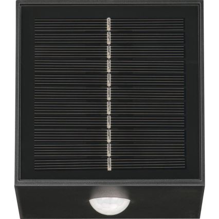 Retlux - LED solarno zidno svjetlo sa senzorom LED/1W/3,7V 1200 mAh IP44 crno