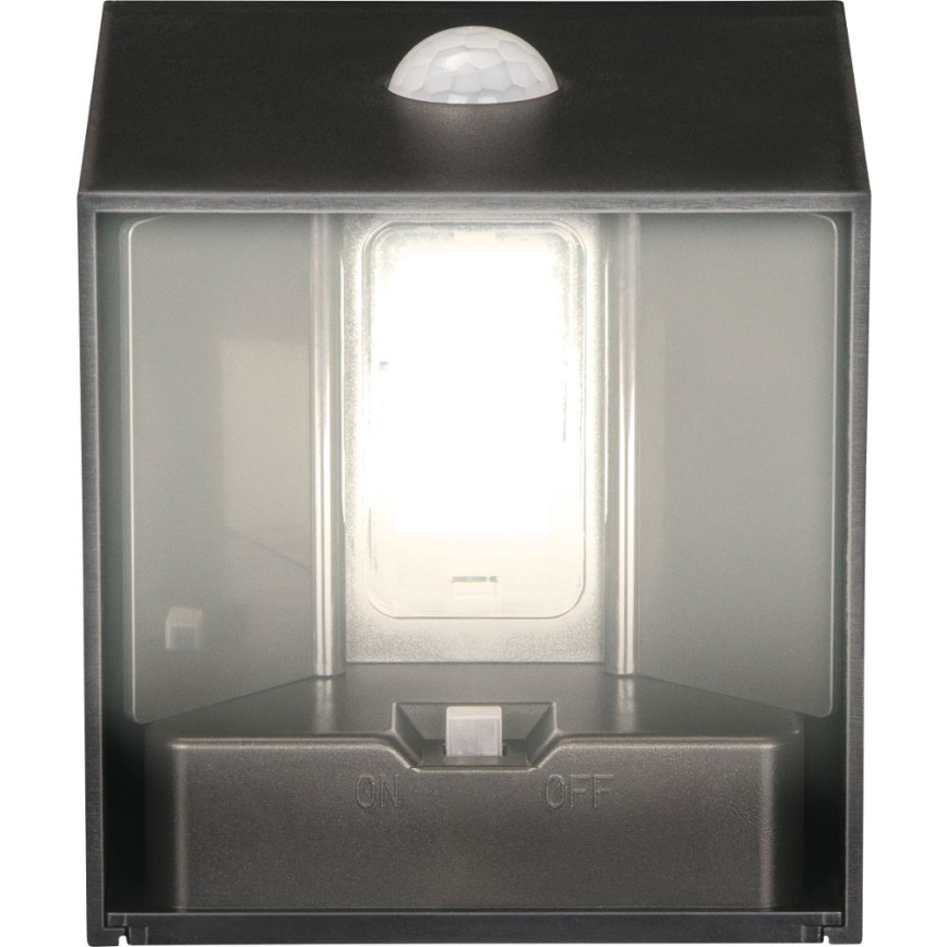Retlux - LED solarno zidno svjetlo sa senzorom LED/1W/3,7V 1200 mAh IP44 crno