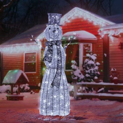LED Vanjska božićna dekoracija LED/3,6W/230V/hladno bijela 124 cm IP44 snjegović