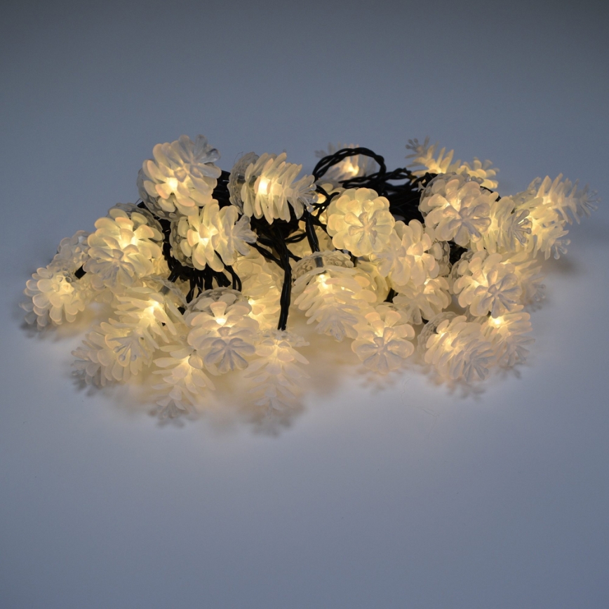 LED Vanjske božićne lampice 40xLED/15m IP44 topla bijela