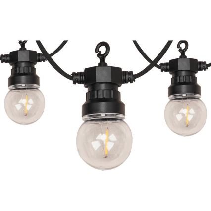 LED Vanjski dekorativni lanac GIRLANDA G45 10xE27/230V 8m IP44 topla bijela