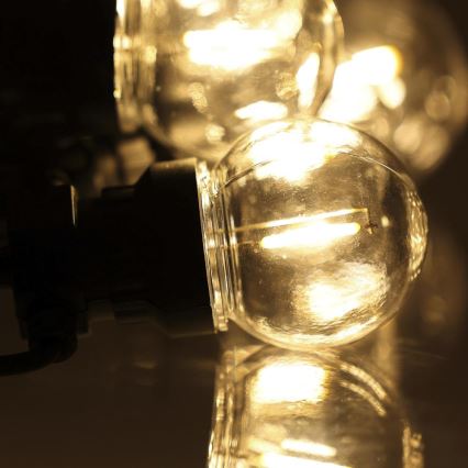 LED Vanjski dekorativni lanac GIRLANDA G45 10xE27/230V 8m IP44 topla bijela