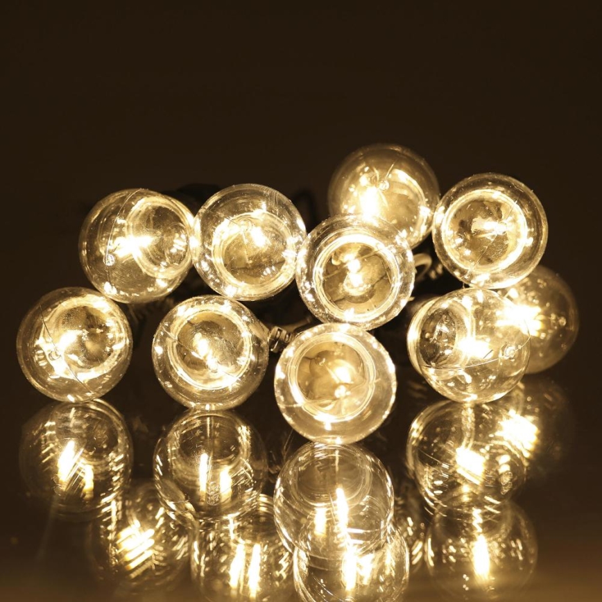LED Vanjski dekorativni lanac GIRLANDA G45 10xE27/230V 8m IP44 topla bijela