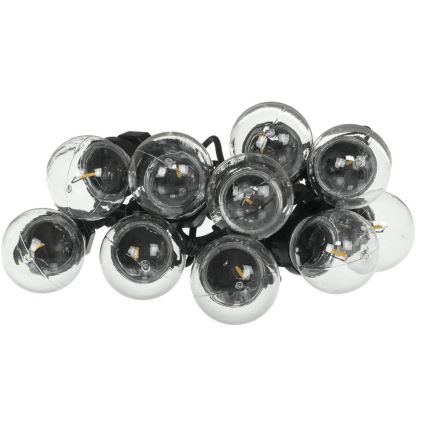 LED Vanjski dekorativni lanac GIRLANDA G45 10xE27/230V 8m IP44 topla bijela