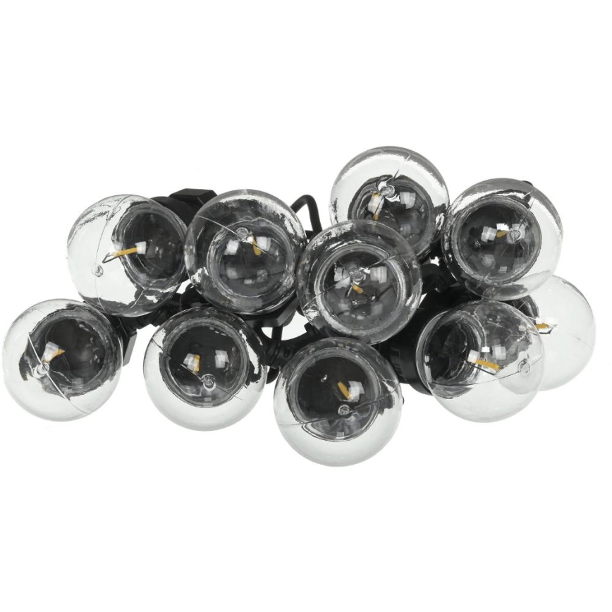 LED Vanjski dekorativni lanac GIRLANDA G45 10xE27/230V 8m IP44 topla bijela