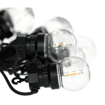 LED Vanjski dekorativni lanac GIRLANDA G45 10xE27/230V 8m IP44 topla bijela