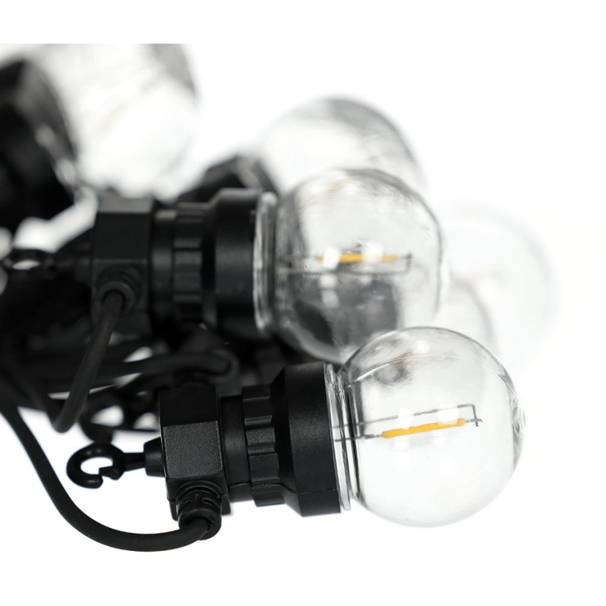 LED Vanjski dekorativni lanac GIRLANDA G45 10xE27/230V 8m IP44 topla bijela