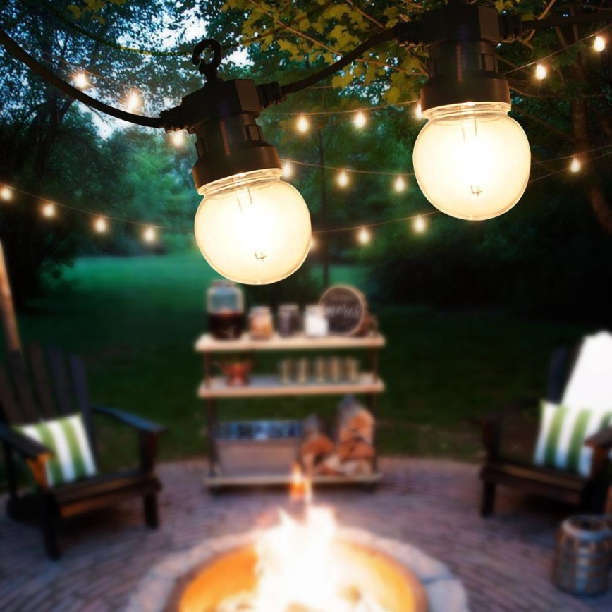 LED Vanjski dekorativni niz GIRLANDA G45 10xE27/230V 8m IP44 topla bijela