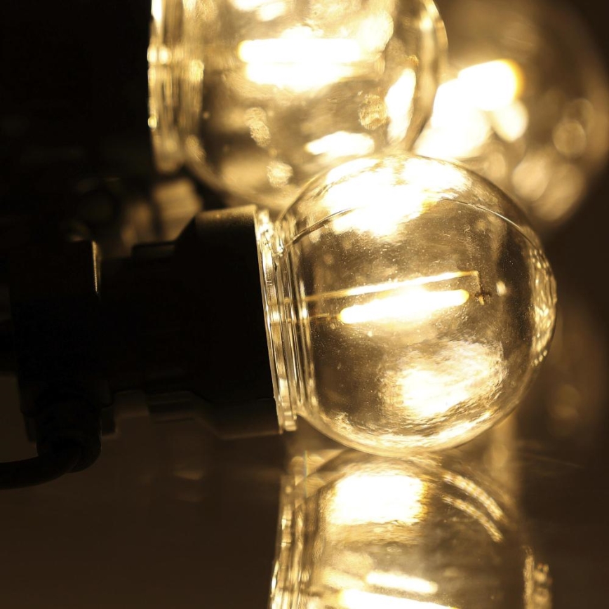 LED Vanjski dekorativni niz GIRLANDA G45 10xE27/230V 8m IP44 topla bijela