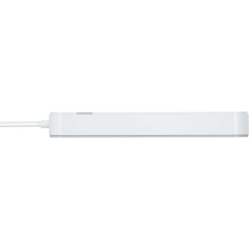 Pametni produžni kabel s prekidačem 4U Tip E + 2x USB-A + 1x USB-C 1,5m Wi-Fi Tuya bijela
