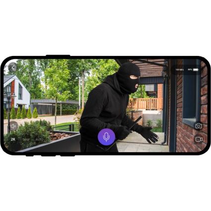Portafon sa senzorom pokreta 5MPx 1440p 5200 mAh Wi-Fi IP65 antracit