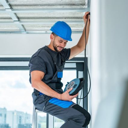 Retlux - Produžni kabel na bubnju 3Z Tip E 10m plavo/crna