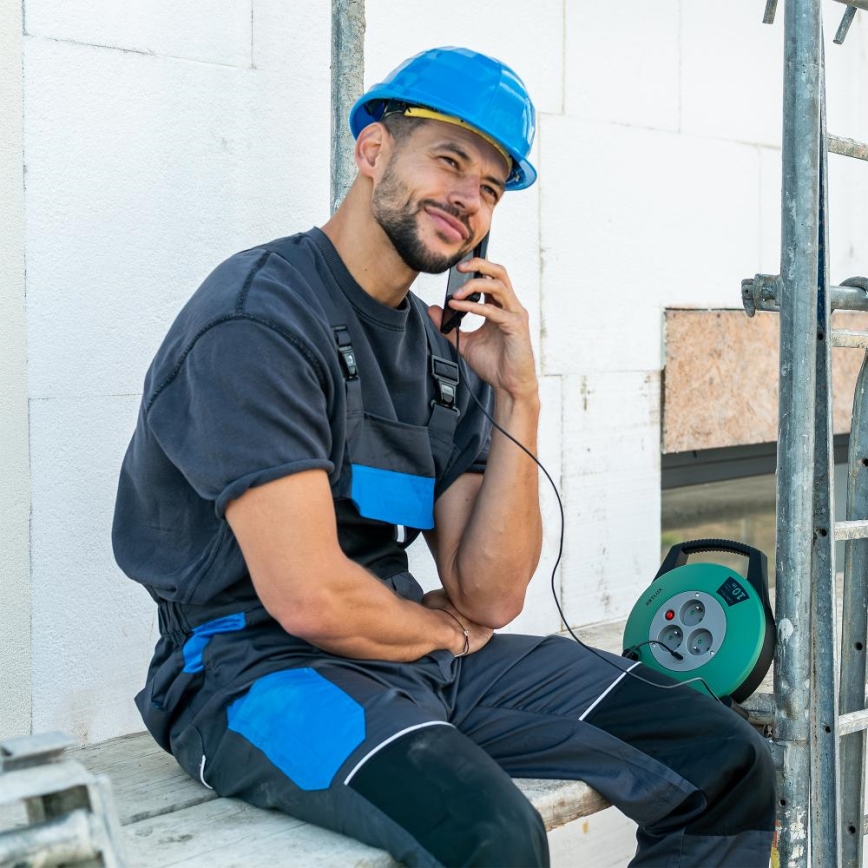 Retlux - Produžni kabel na kolutu 3Z Tip E 10 m zeleni/crni