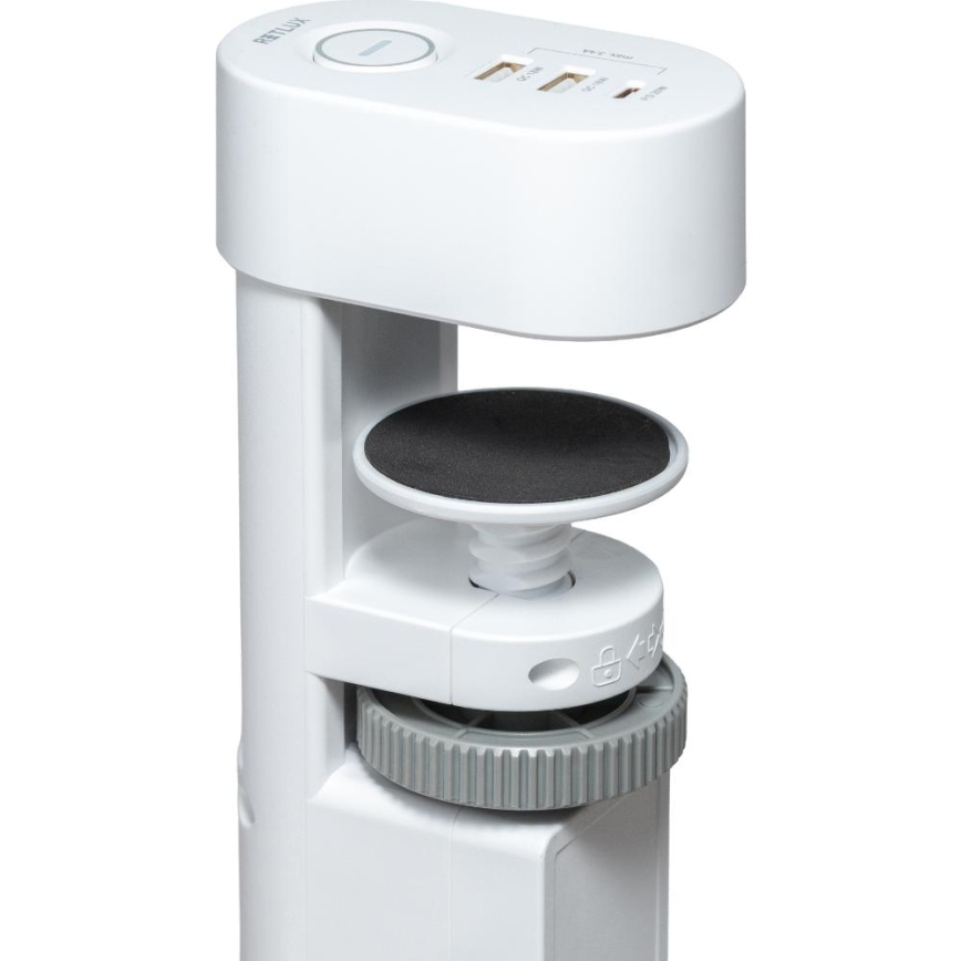 Produžni kabel s držačem za stol 3 utičnice Tip E + 2xUSB-A + 1xUSB-C 1,5m bijela