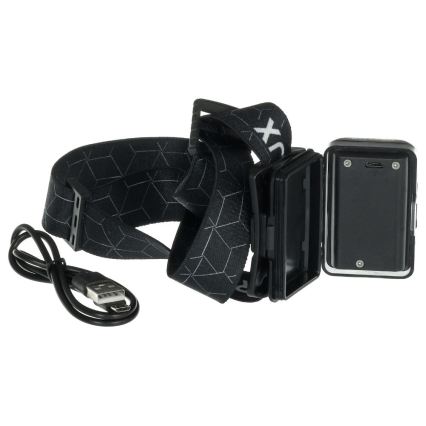 LED punjiva čelna svjetiljka LED/3W/1200 mAh IP67 crna