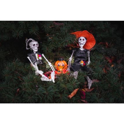 SET 6x LED Dekoracija HALLOWEEN LED/1xCR2032/topla bijela bundeva