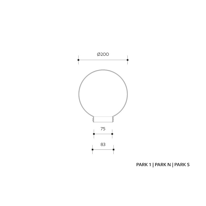 Zamjenski abažur za zidnu svjetiljku PARK E27 promjera 20 cm prizmatični