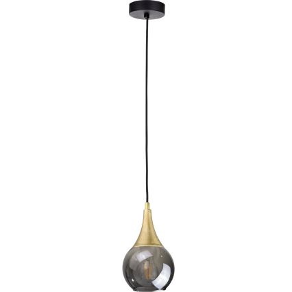 Rezervno staklo za luster LACRIMA SMOKY E27 promjer 15 cm crno dimno