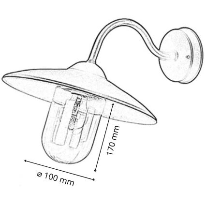 Rezervno staklo E27 170x100 mm