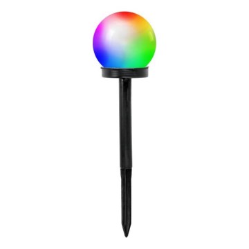 RGB LED solarna lampa SPHERE LED/1,2V IP44 40 mAh Ø 10 cm