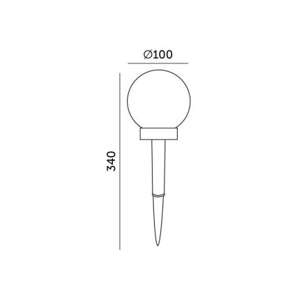 RGB LED solarna lampa SPHERE LED/1,2V IP44 40 mAh Ø 10 cm