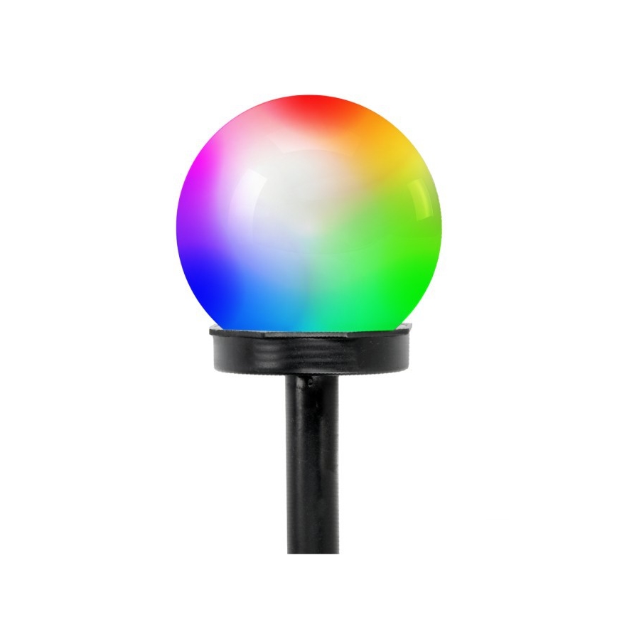 RGB LED solarna svjetiljka sa senzorom SPHERE LED/1,2V IP44 40 mAh, promjer 10 cm