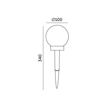 RGB LED solarna svjetiljka sa senzorom SPHERE LED/1,2V IP44 40 mAh, promjer 10 cm