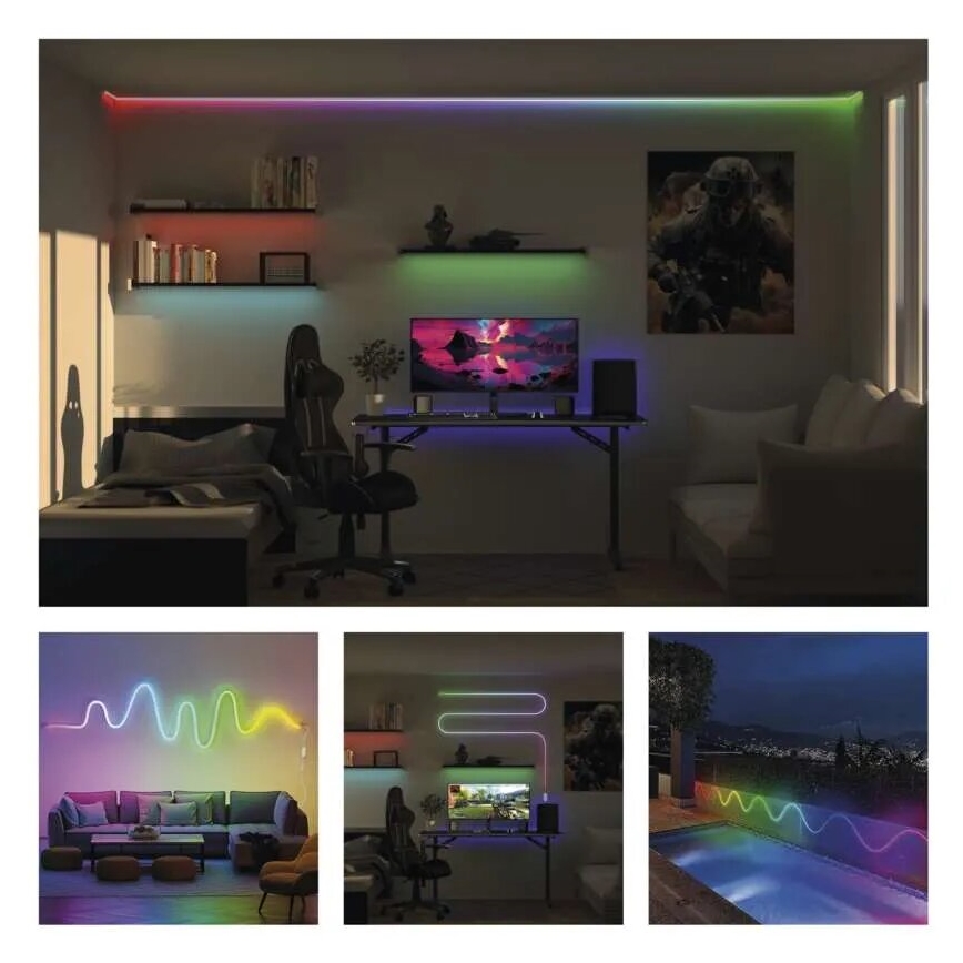 RGBIC LED Prigušiva traka GoSmart LED/33W/230V 5 m Wi-Fi Tuya