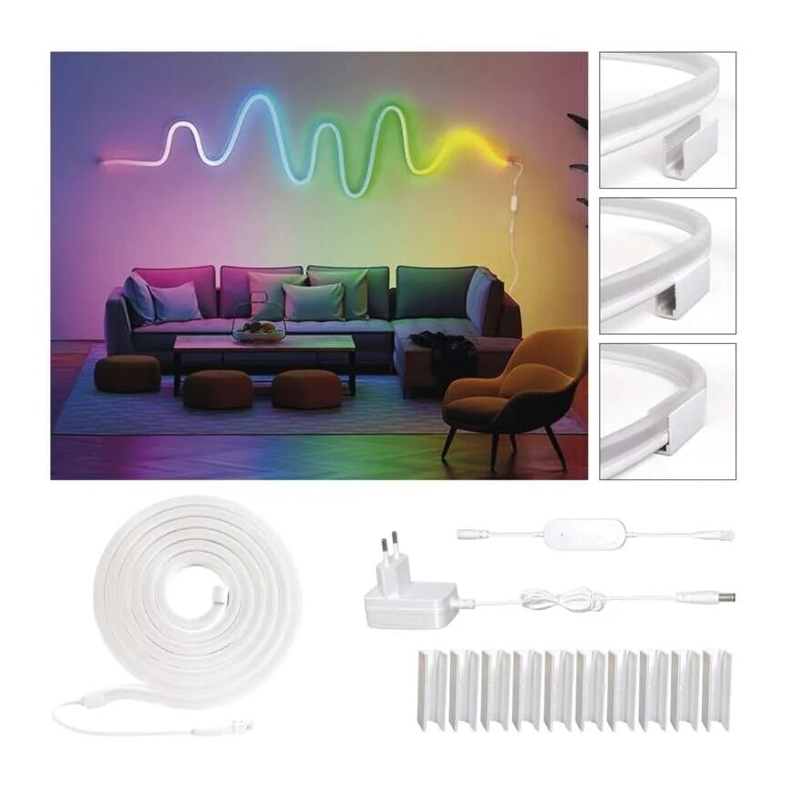 RGBIC LED Prigušiva traka GoSmart LED/33W/230V 5 m Wi-Fi Tuya