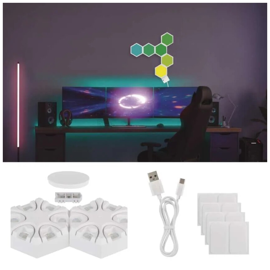 RGBIC Prigušiva stolna lampa GoSmart LED/5,5W/230V Wi-Fi Tuya