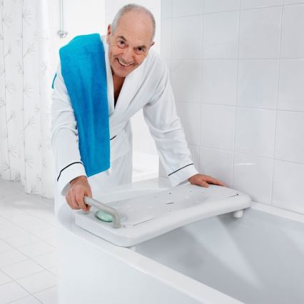 Ridder - Sjedalo za kadu s rukohvatom 31x70 cm bijelo