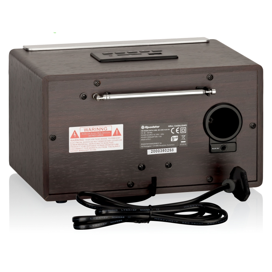 Roadstar HRA-1345NUS/WD - FM radio, 16 W, 230 V