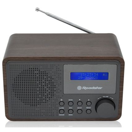 Roadstar HRA-700D+/WD - Radio s DAB+, FM i budilicom 16W/230V/4xAA