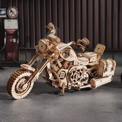 RoboTime - 3D drvena mehanička slagalica Cruiser motocikl