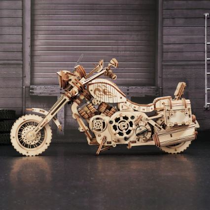 RoboTime - 3D drvene mehaničke puzzle Motocikl cruiser