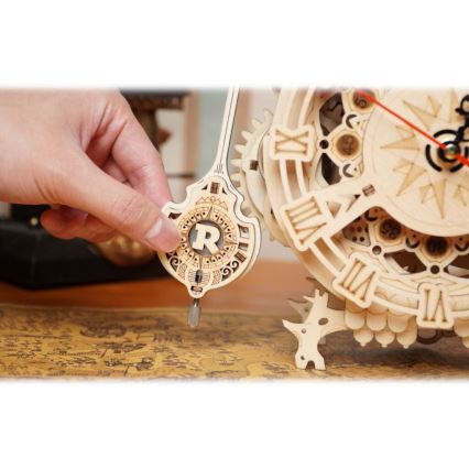 RoboTime - 3D drvene mehaničke puzzle Sat u obliku sove