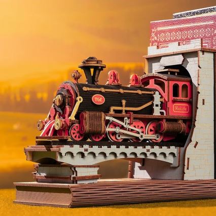 RoboTime - 3D slagalica Podupirač za knjige Parni vlak