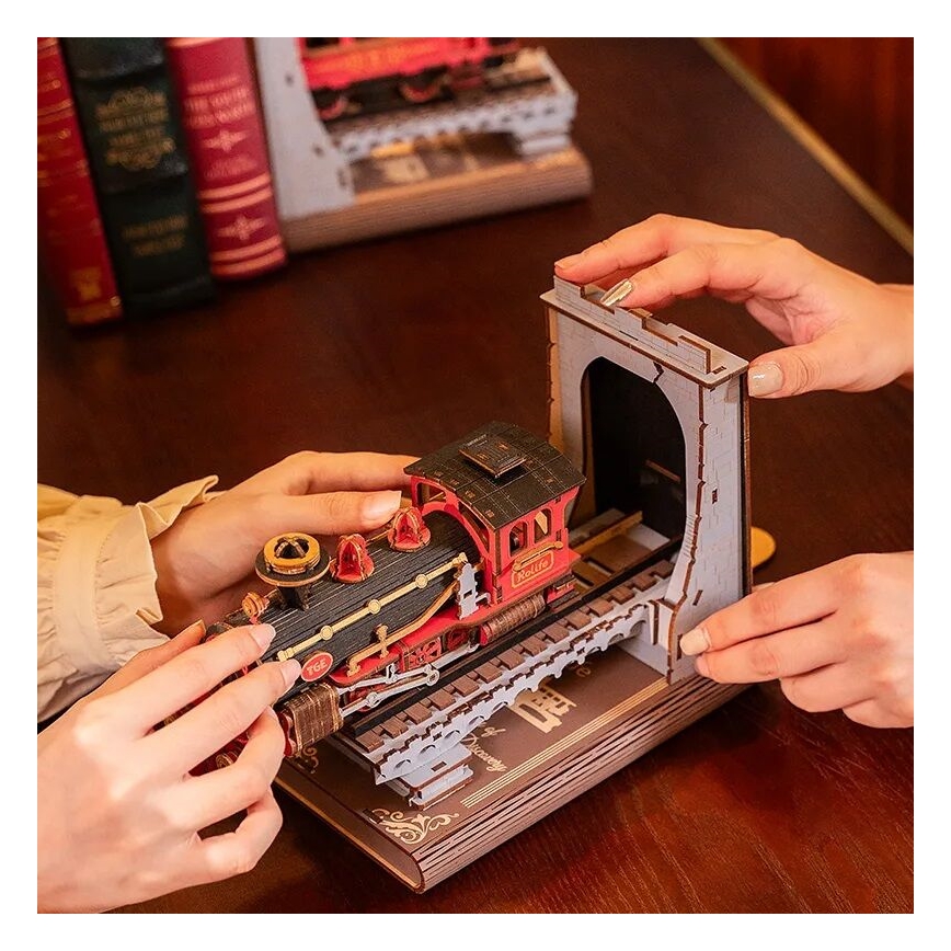 RoboTime - 3D slagalica Držač za knjige Povijesni parni vlak