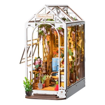 RoboTime - LED Podupirač za knjige Garden house 3D puzzle 2xAAA