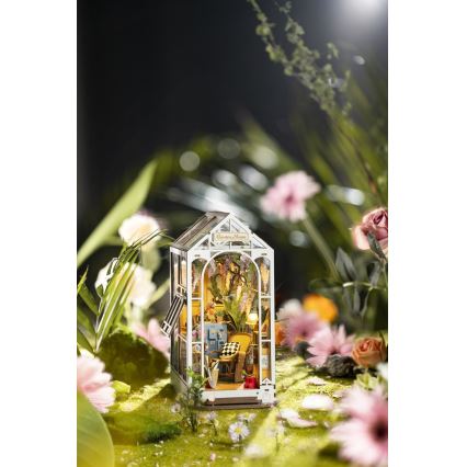 RoboTime - LED Podupirač za knjige Garden house 3D puzzle 2xAAA