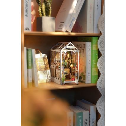 RoboTime - LED Podupirač za knjige Garden house 3D puzzle 2xAAA