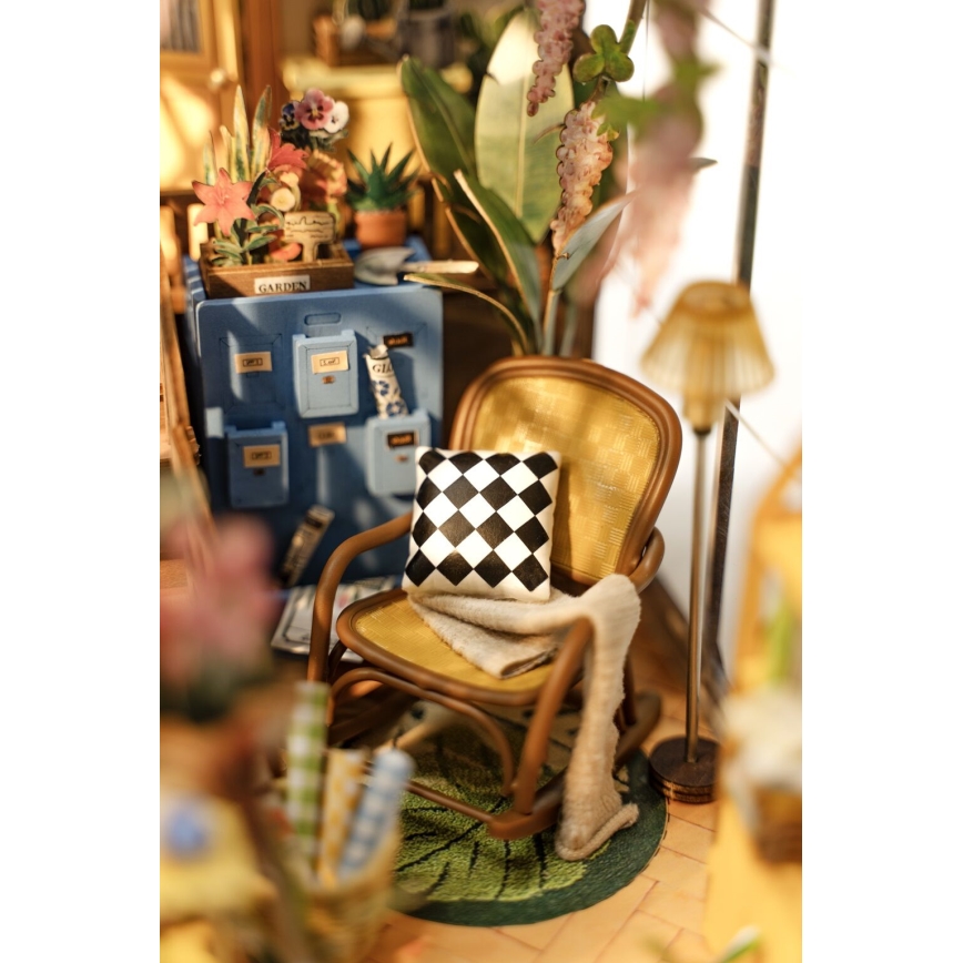 RoboTime - LED Podupirač za knjige Garden house 3D puzzle 2xAAA